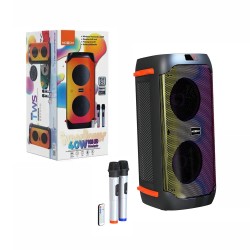 Moxom Bluetooth Speaker MX-SK51 with 2 Wireless Microphone and Remote 40W Black Moxom Bluetooth Speaker MX-SK51 with 2 Wireless Microphone and Remote 40W Black